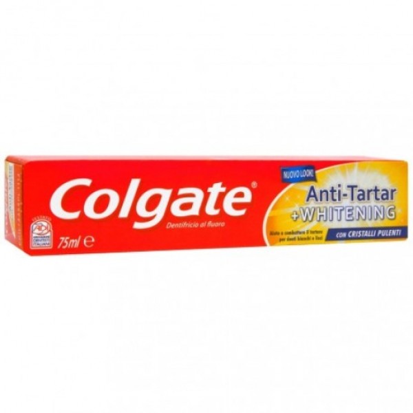 Colgate dentífrico pasta de dientes antisarro + blanqueador 75 ml