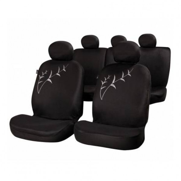 Fundas asientos textiles tallo color negro