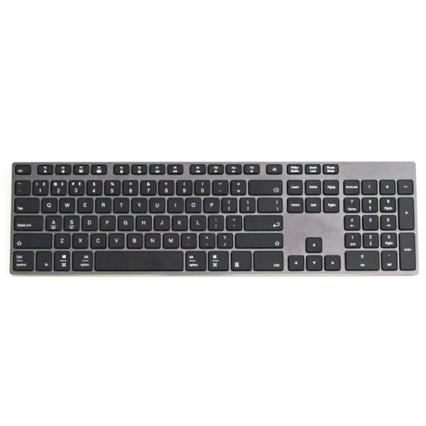 Subblim advanced extended plata teclado inalámbrico bluetooth slim 7mm grosor con teclado numérico