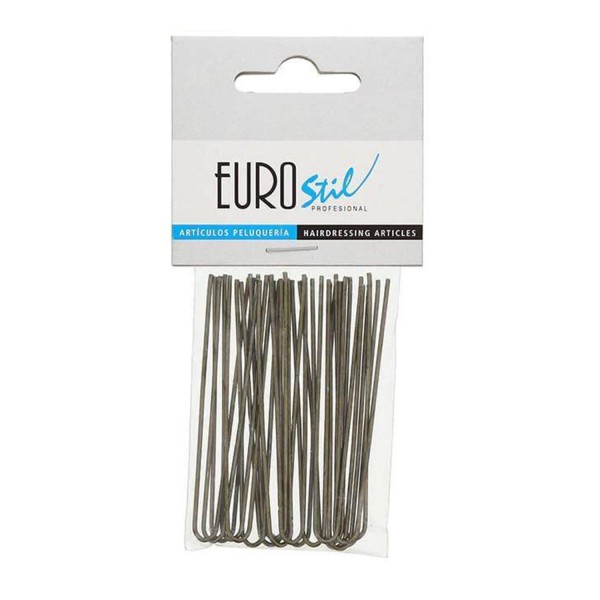 Eurostil cabello horquillas para moño 65mm bronce 20un